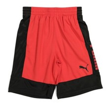 PUMA BOYS SHORTS - RED BLACK SZ XLARGE 18 20 - ATHLETIC BASKETBALL SOCCER