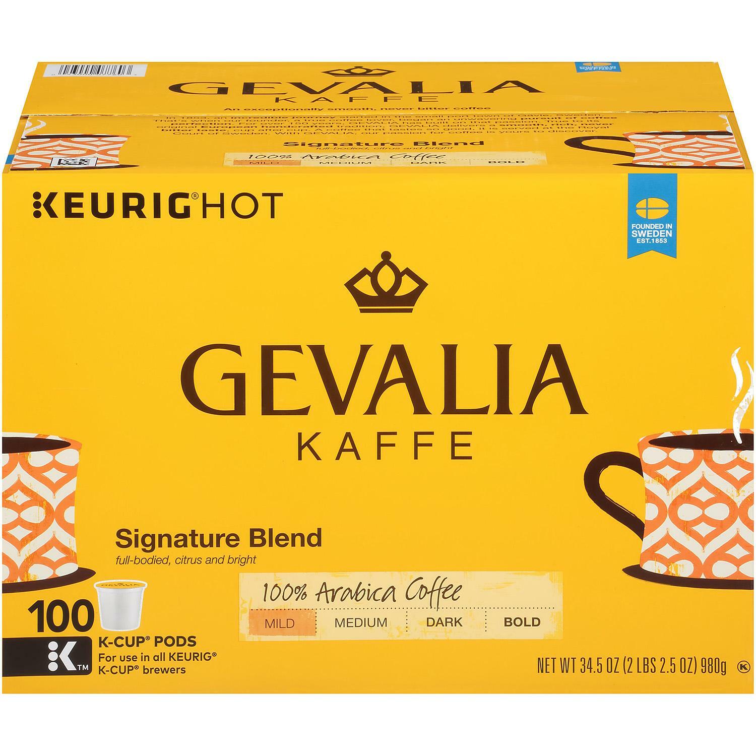 Gevalia Kaffe Signature Blend Coffee 100 to 200 Keurig K cup Pods Pick Any Size