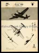 WWII Aircraft ID Poster, Mitsubishi Ki-21 "Lily", Art Print on 11x14" 09219
