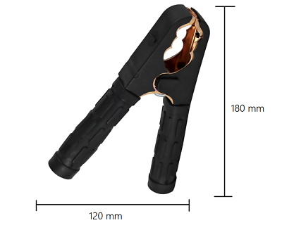 Lot 4 Pinces Crocodiles 1000A Cuivre Pur – Grandes 155 Mm, Isolées Rouge/Noir, Pour Câbles De Démarrage Voiture & Camion