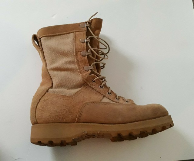 Vibram Desert Storm Men’s Tan Suede Canvas Military Combat Boots Size 6