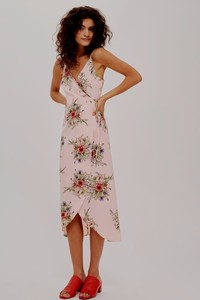 strappy wrap midi dress