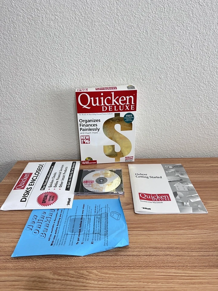 Intuit QUICKEN DELUXE 1996 Retail Box CD ROM For Macintosh In Box - Image 3 of 4