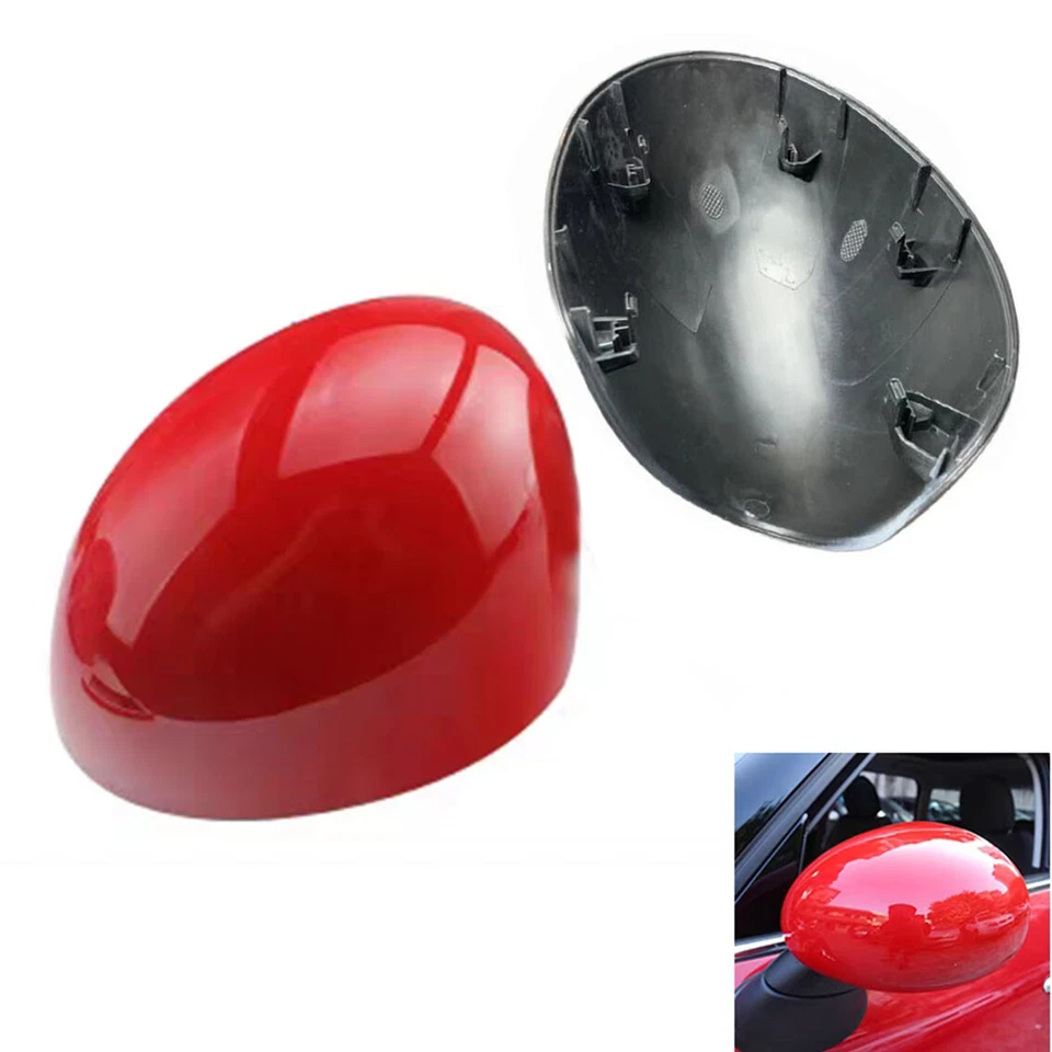 Red Manual Fold Side Mirror Cover Replace For MINI Cooper R55 R56 R57 R60 08-13 - Изображение 2 из 4