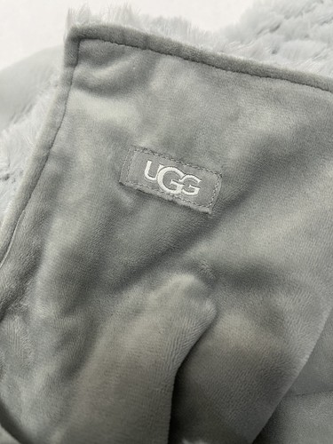 Ugg Large 24 Inch Popcorn Faux Fur Security Blanket Bunny Rabbit Gray Lovey Grey - Picture 11 of 23