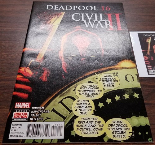 Deadpool (2016) #15 - 35 EACH SIGNED Duggan with Notarized Witness of Signature - Picture 9 of 110