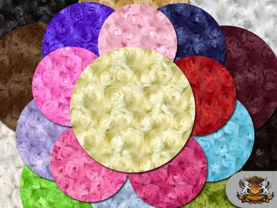 Minky Rosebud Fabrics / 58'' Wide / Sold by the Yard