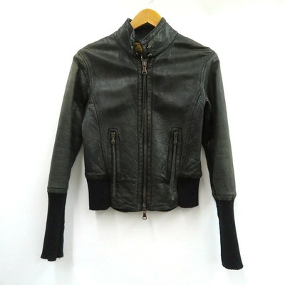 AVIREX Leather Jacket 90 00'S Italian Sheepskin 786304 Green