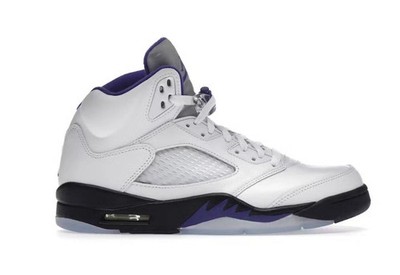 Nike Air Jordan 5 Retro Dark Concord Size 13 White Purple Black DD0587-141 NEW