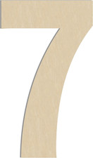 17 Inch Large Wooden Number 7, 1/4 in Thick Big Wood Letter for Wall Decor Craft