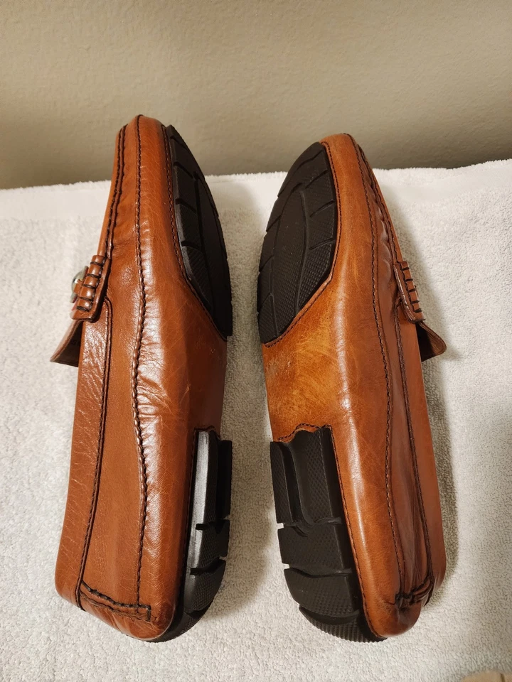 Burnt Orange Loafers Made In Spain Men Size 9 EU 42 In Good Condition - Image 3 of 4