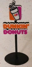 Dunkin Donuts Miniature Restaurant  Drive Thru Sign. 3d Printed. 6.5" Tall.