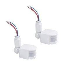 2pcs New PIR Motion Sensor Switch Wall Light Switch -10℃~+40℃ (14℉~104℉)