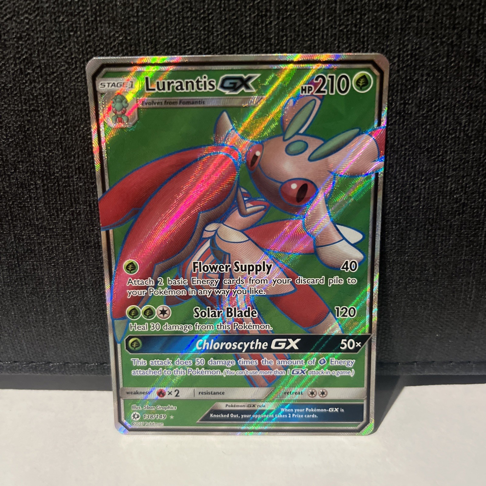 Lurantis GX 138/149 Sun & Moon NM Ultra Rare Full Art Pokemon Card 