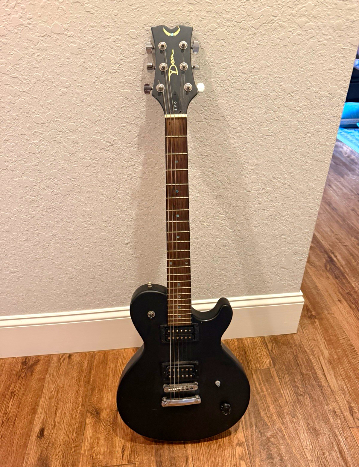 Dean EVO 6-String Solid Body Electric Guitar, Black, Right-Handed