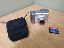 Canon PowerShot A85 4.0MP Digital Camera Silver Inc. Memory Card & Case - Tested