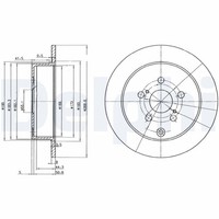 2X Delphi Bremsscheibe BG3822 FüR Toyota Prius Celica Liftback Hybrid NHW20_ 16V