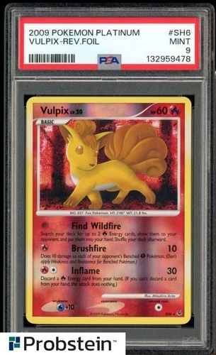 2009 Pokemon Platinum #SH6 Vulpix Reverse Foil PSA 9 MINT