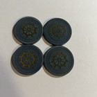 Harvey’s  Pilots Wheels Roulette Blue Casino Chips 1940,s Lot Of 4 — photo 2