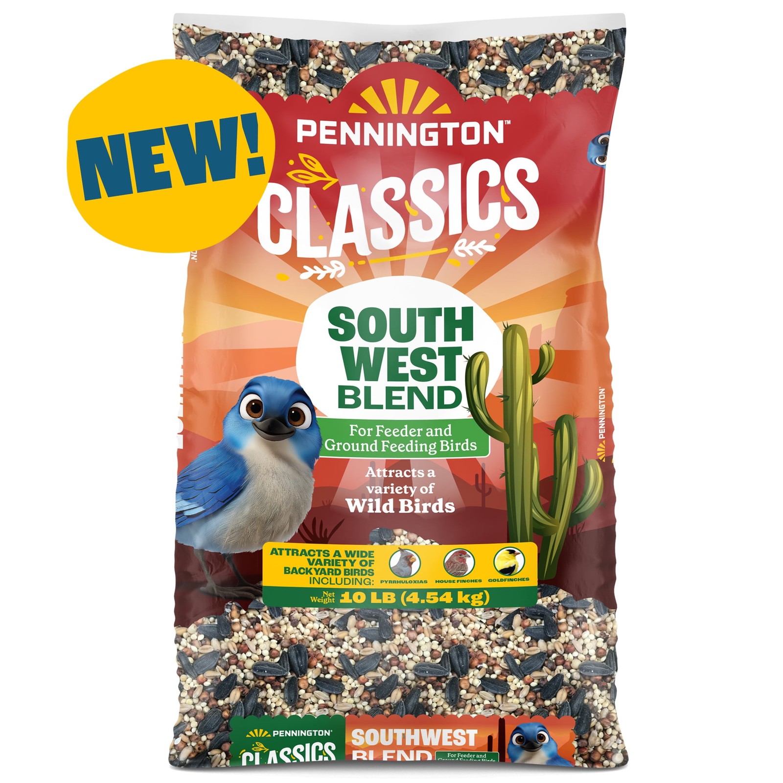 Pennington Southwest Blend Wild Bird Food, 10 lb., 1 Pack, Dry