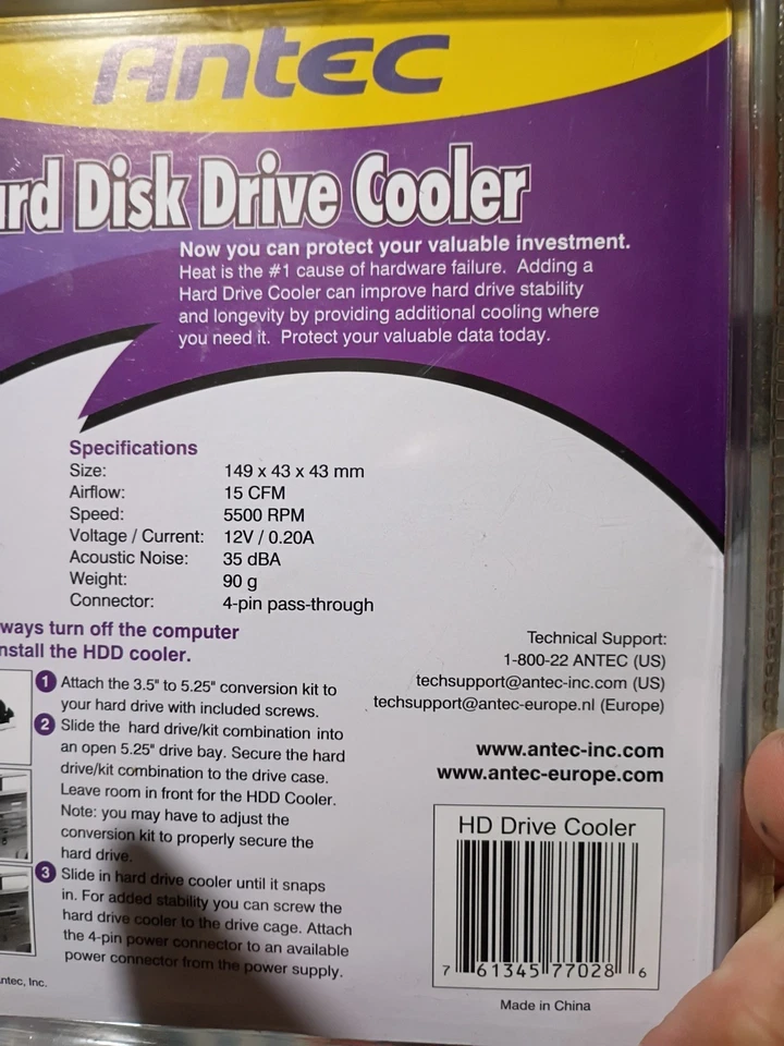 Antec Hard Disk Drive Cooler. New In PKG. - Image 3 of 4