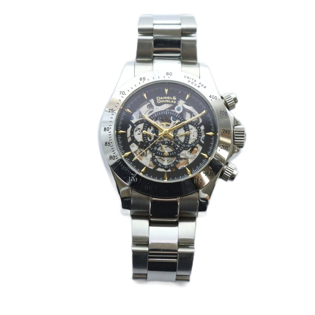 Daniel Douglas Watch Automatic Skeleton Black Chr… - image 2