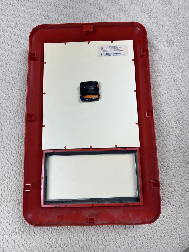 复古 1993 年享受可口可乐塑料挂钟展示 21 英寸 x 13 英寸工作! — 第 2/3 张图片