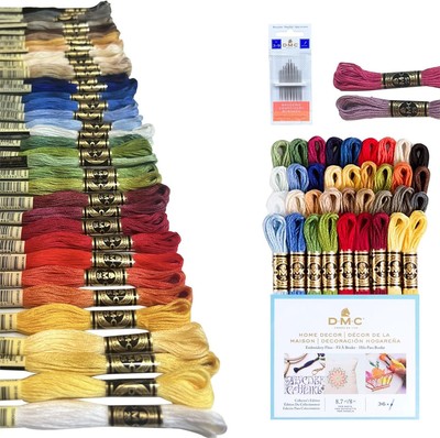 DMC Home Decor Embroidery Floss Set Assortment Pack of 36 Cotton Thread Kit