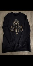 Drop Dead Crew Neck Black Jumper Unisex Size Medium