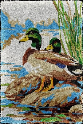 Große Enten Riegel Haken Teppich Set NEU 102x69cm
