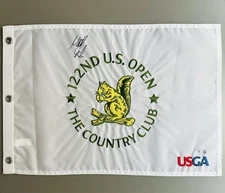 MATT FITZPATRICK Signed 2021 US Open Flag 1st Major Autograph PGA Auto Beckett