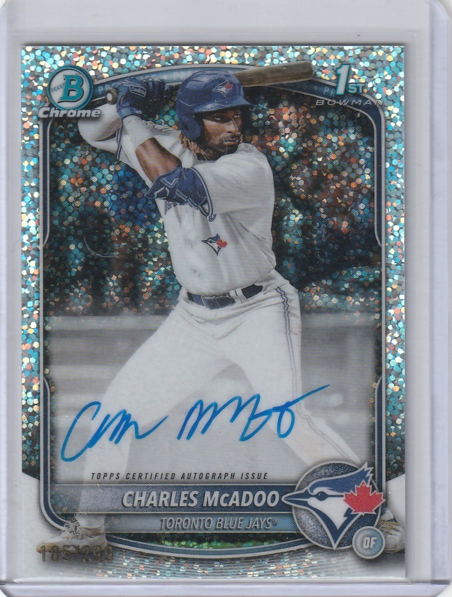 Charles McAdoo 2025 Bowman Chrome 1st Speckle Refractor Auto /299 #CPA-CMA