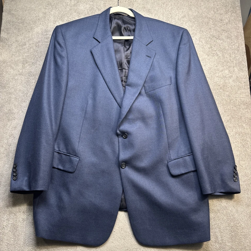 Jack Victor Men’s Blue Cashmere Wool Sport Coat Blazer 48R Classic Tailored - Image 2 of 4