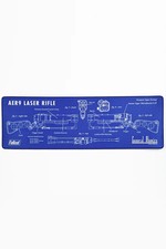 Fallout AER9 Laser Rifle Schematics Deskmat Mouse Pad Mat Official NEW