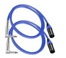  3.3 FT 2 Pack Right Angle 1/4 TS to XLR 3Pin Male Microphone Audio Cable,6....
