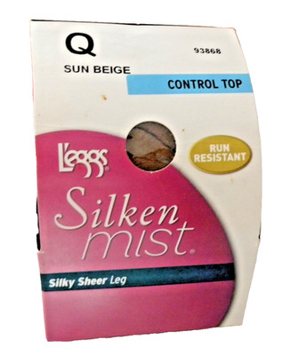 Leggs 93868 Silken MIst Silky Sheer Leg Run Resistant Q Sun Beige