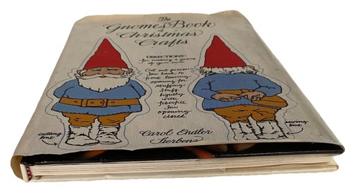 Vintage The Gnomes Book of Christmas Crafts Fabric Cover Carol Endler Sterbenz - Foto 18 di 24