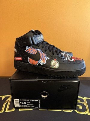 Supreme NBA x Air Force 1 AF1 Mid Black Size 10.5 Brand New AQ8017-001