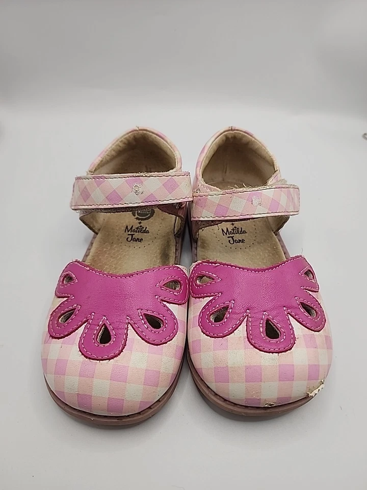 Livie & Luca Shoes Girls 10 Pink White Gingham Matilda Jane Slip On Ballet Flats - Image 2 of 4