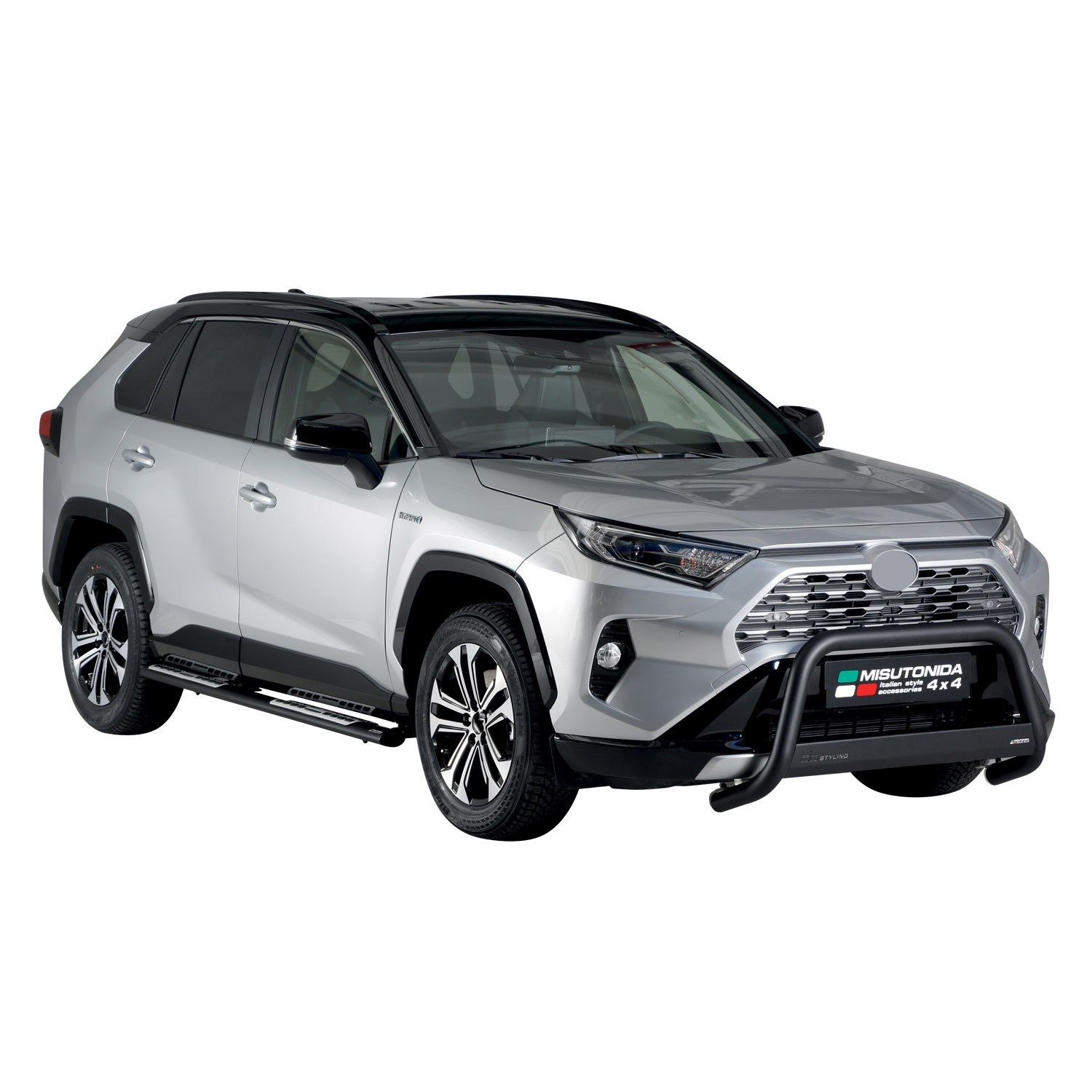 Pare-buffle noir 63mm en acier premium pour Toyota RAV4 2019-2025