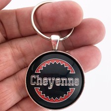 Llavero vintage Chevrolet Cheyenne emblema guardabarros ELIGE COLOR DE FONDO