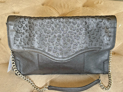 NEW Rebecca Minkoff Cheetah Print Leather Beau Shoulder Bag Clutch NWT-SRP: $330