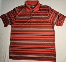 Mens Ben Hogan Performance Short Sleeve Striped Golf Polo Shirt Size Large - EUC