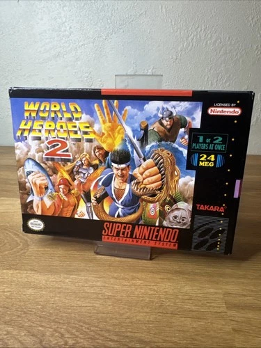 World Heroes 2 II Authentic Super Nintendo SNES CIB | Authentic Great Condition