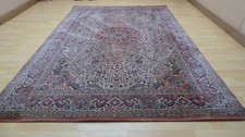 Large Persain Design Carpet Rug Wool Vintage Living Room 9ft 11" x 6ft 6"