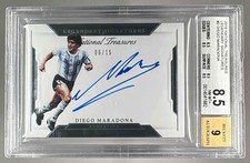 Diego Maradona 2018 National Treasures #LS-DM Legendary Auto 6/15 BGS 8.5/9