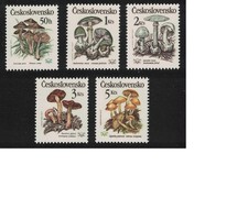 Czechoslovakia Poisonous Fungi 5v 1989 MNH SG#2992-2996