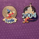 Disney WDW 2004 Sorcerer Mickey Cinderella's Castle Magic Kingdom & Epcot Pins — photo 1