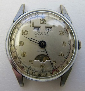 Vintage Bovet Triple Date Moonphase Watch for repair (Valjoux 92)