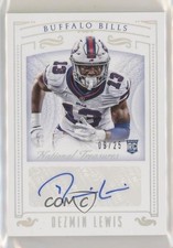 2015 National Treasures Rookie Signatures Silver 9/25 Dezmin Lewis #160 Auto ly9